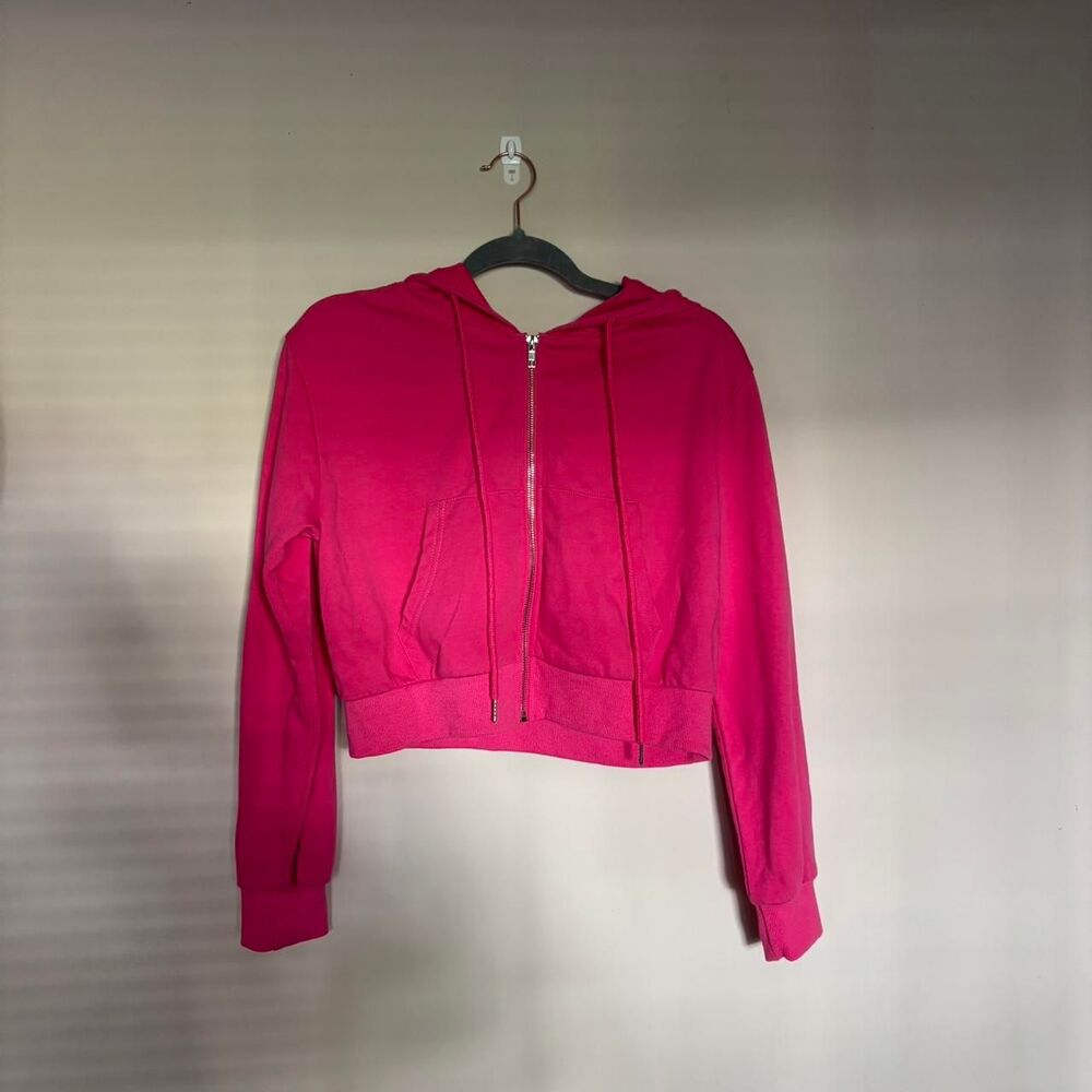 Women's Pink Crop Hoodie